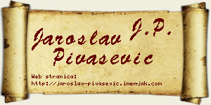 Jaroslav Pivašević vizit kartica
